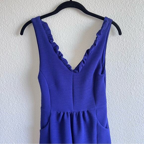 Anthro | Maeve Purple Ottoman Ribbed Sheath Dress - Picture 4 of 16